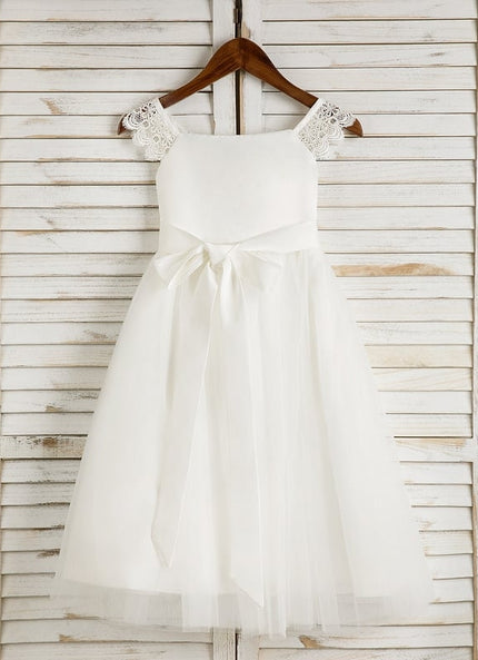 Robe Cérémonie Satin Tulle Chic