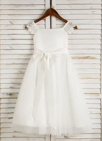 Robe Cérémonie Satin Tulle Chic