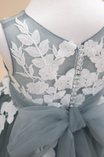 Robe Cérémonie Tulle Bleu Pâle - gallery 7