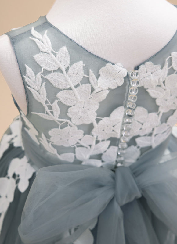 Robe Cérémonie Tulle Bleu Pâle - gallery 7