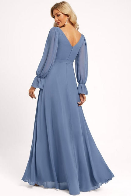 Robe Cérémonie Longue Volants Rose - gallery 1