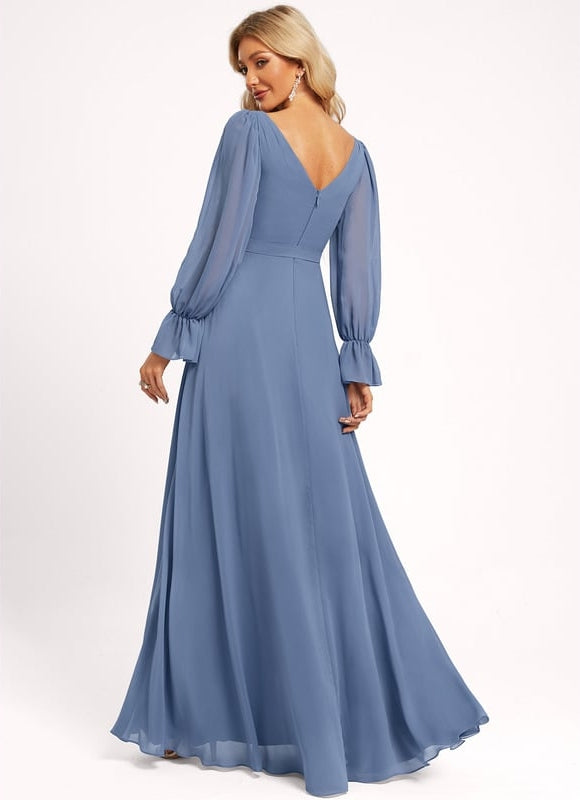 Robe Cérémonie Longue Volants Rose - gallery 1