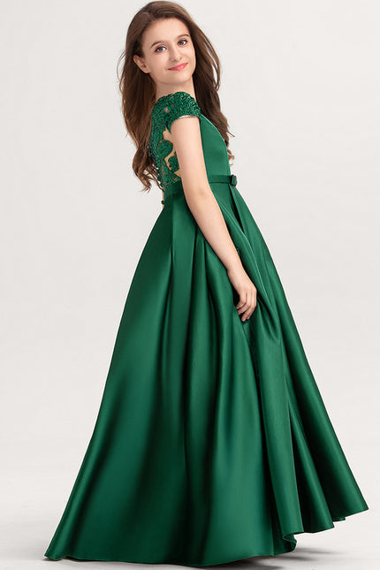 Robe Cérémonie Satin Vert - gallery 1