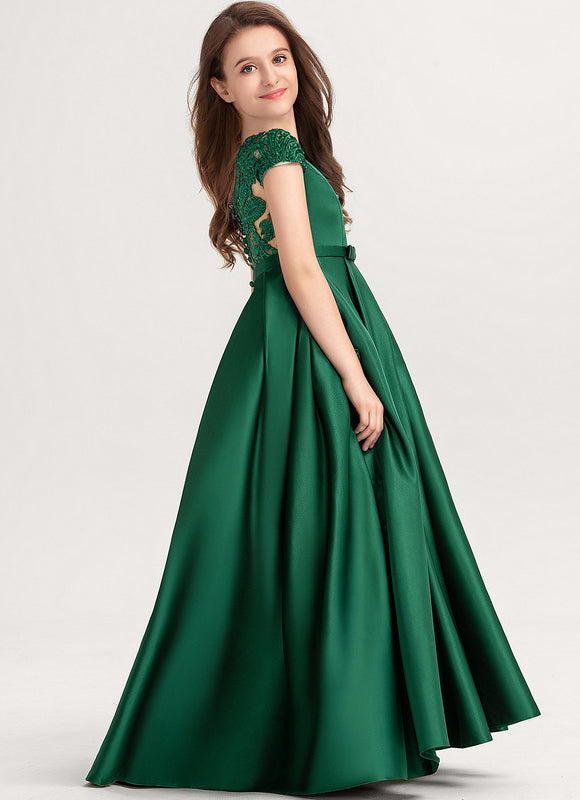 Robe Cérémonie Satin Vert - gallery 1
