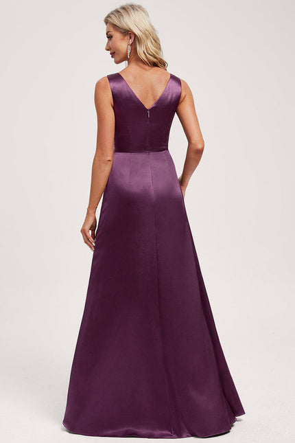 Robe Cérémonie Satinée Longue Ajustée - gallery 4