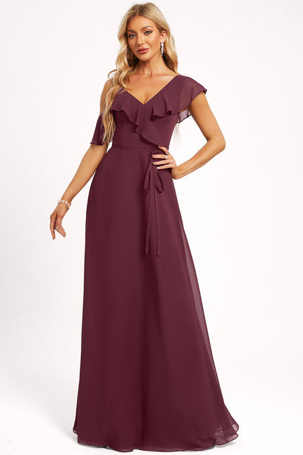 Robe Cérémonie Bourgogne À Volants - gallery 4