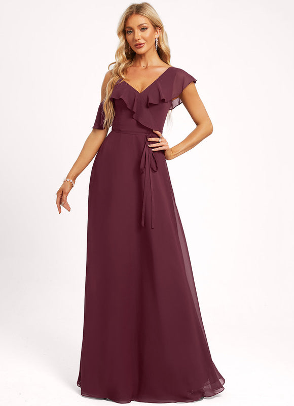 Robe Cérémonie Bourgogne À Volants - gallery 4