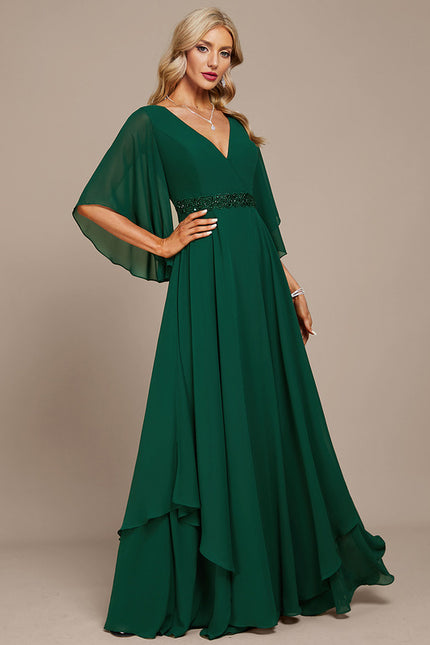 Robe Cérémonie Verte Fluide - gallery 3