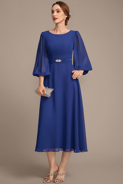 Robe Cérémonie Chiffon Bleu - gallery 3