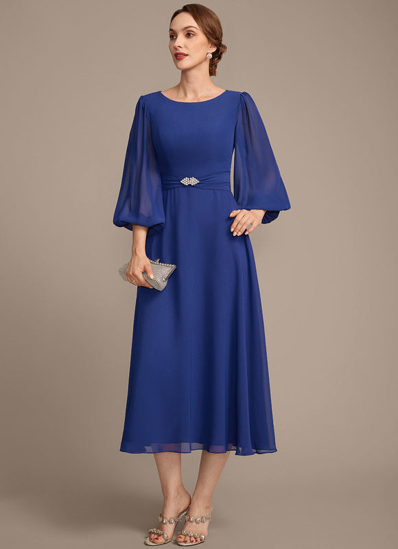 Robe Cérémonie Chiffon Bleu - gallery 3