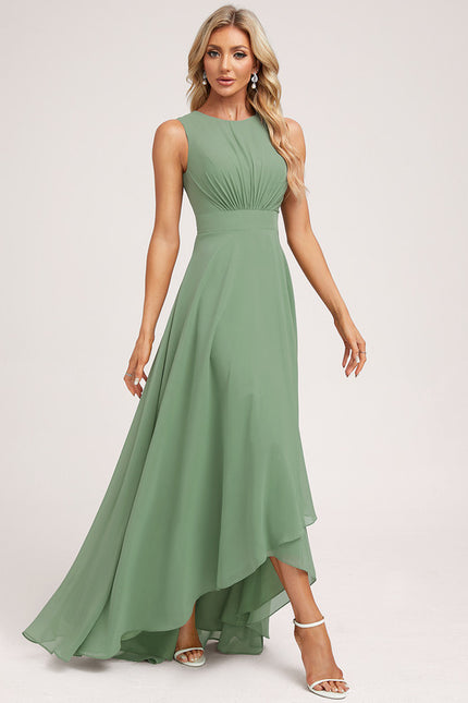 Robe Cérémonie Asymétrique Verte - gallery 3