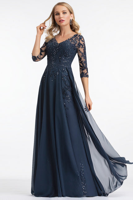 Robe Cérémonie Longue Bleu Royal