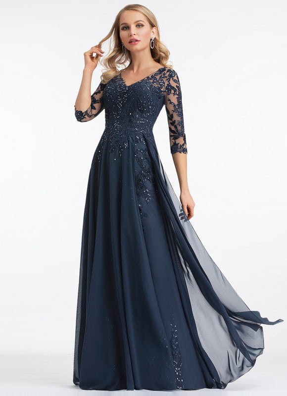 Robe Cérémonie Longue Bleu Royal