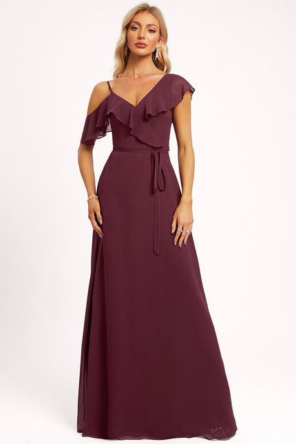 Robe Cérémonie Bourgogne À Volants - gallery 6