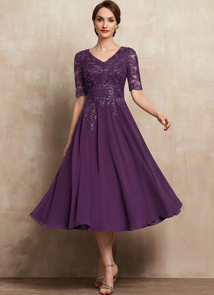 Robe Cérémonie Élegante Violet