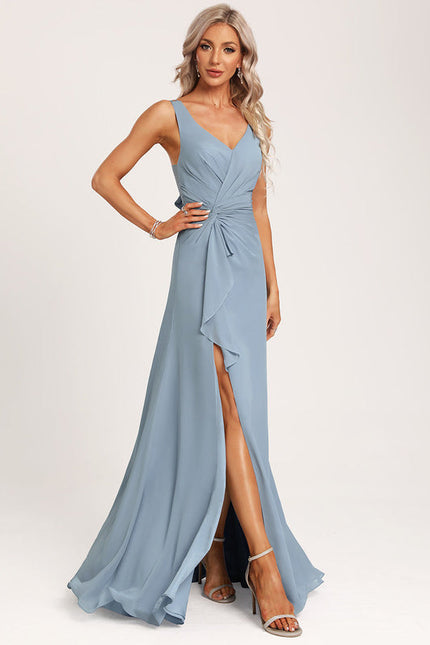 Robe Cérémonie Longue Volants Rose - gallery 2