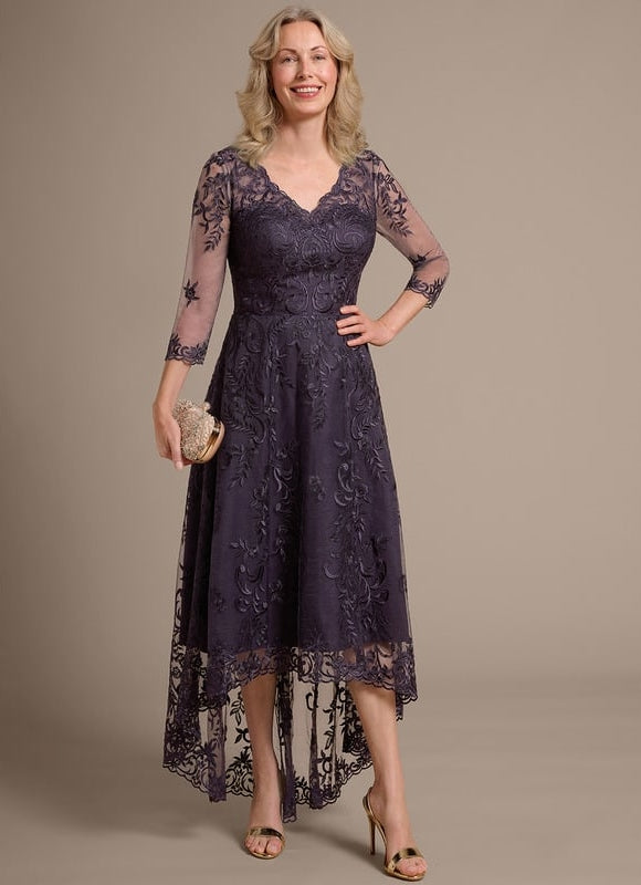 Robe Cérémonie Dentelle Violette - gallery 6