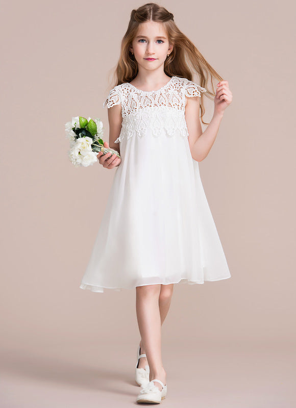 Robe Cérémonie Flottante Blanche - gallery 1