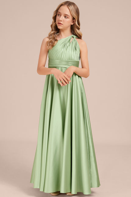 Robe Cérémonie Asymétrique Vert Tendre - gallery 5