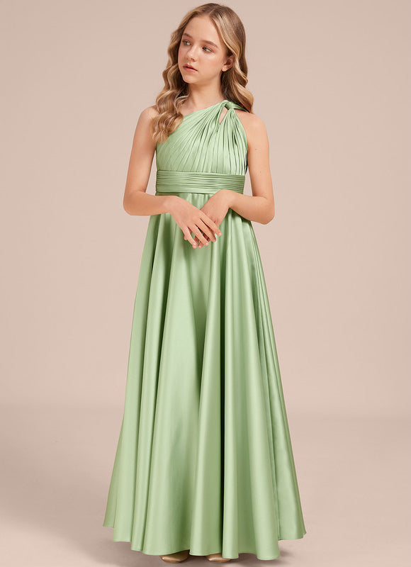 Robe Cérémonie Asymétrique Vert Tendre - gallery 5