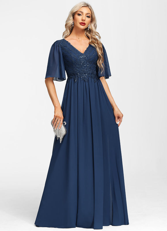 Robe Cérémonie Longue Bleu Royal