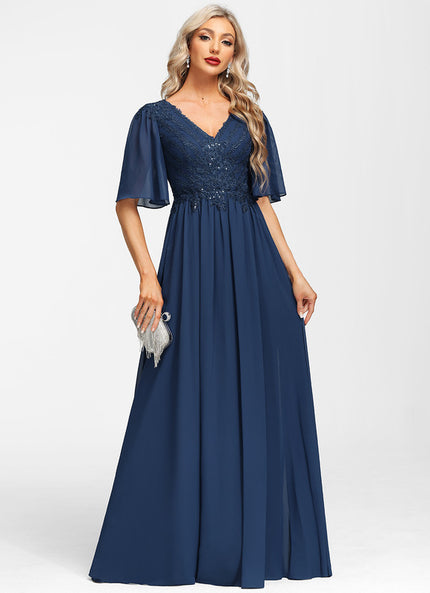 Robe Cérémonie Longue Bleu Royal