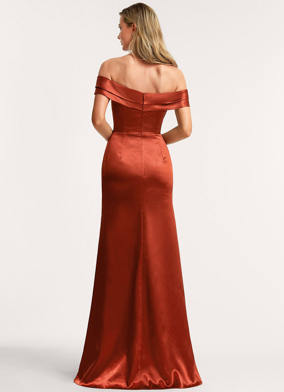 Robe Cérémonie Satin Cuivrée - gallery 4