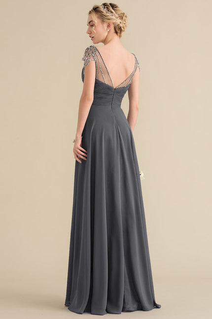 Robe Cérémonie Mousseline Charbon - gallery 4