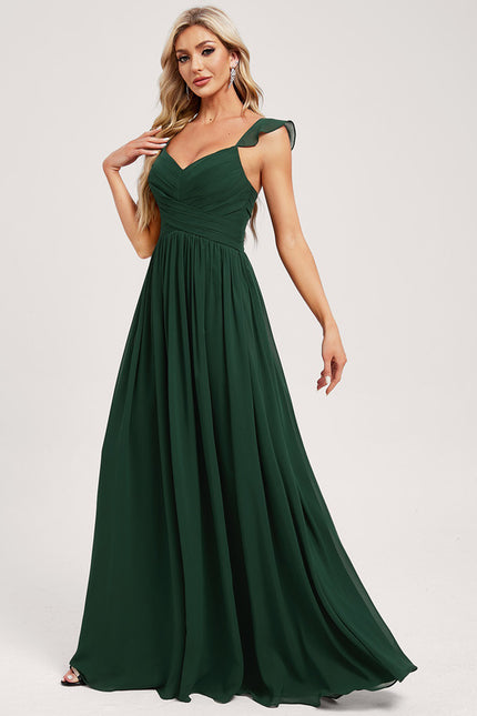 Robe Cérémonie Longue Volants Rose - gallery 1