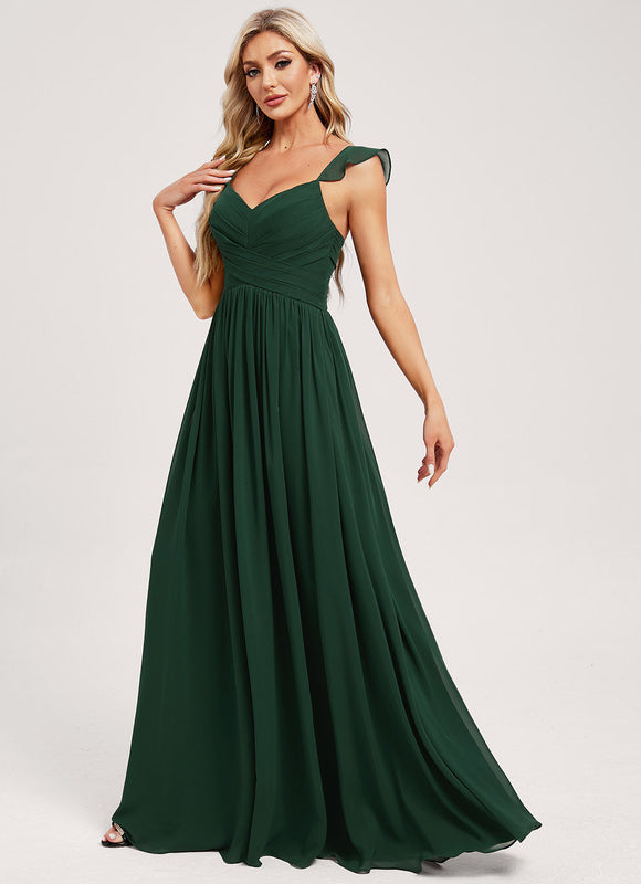 Robe Cérémonie Longue Volants Rose - gallery 1