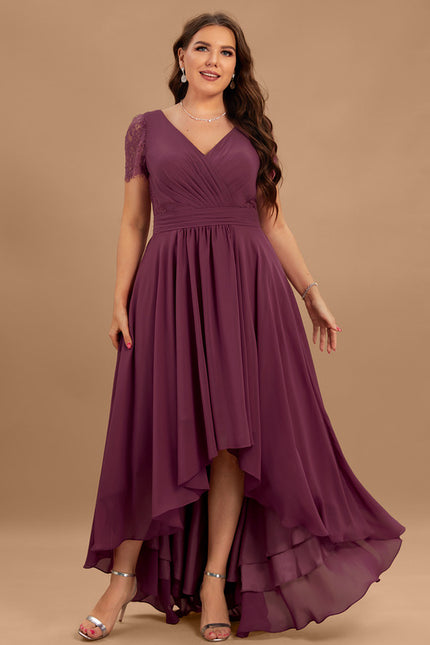 Robe Cérémonie Dentelle Asymétrique - gallery 9