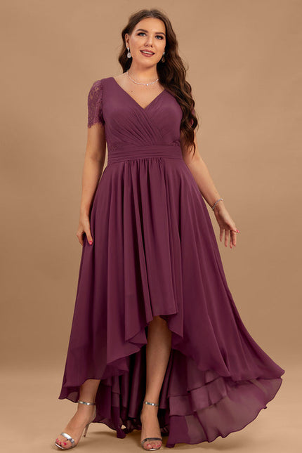 Robe Cérémonie Dentelle Asymétrique - gallery 9