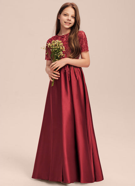 Robe Cérémonie Satinée Bordeau