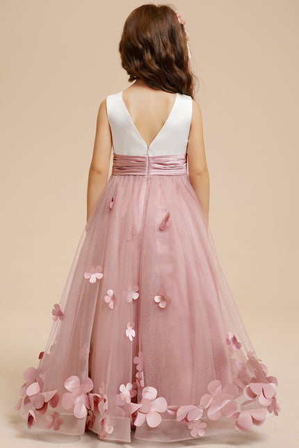 Robe Cérémonie Fleurie Poudrée - gallery 3