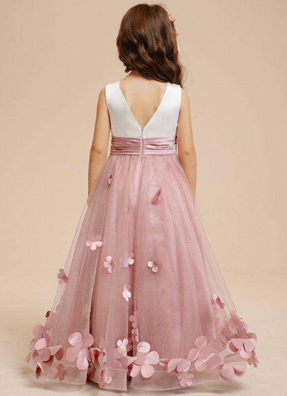 Robe Cérémonie Fleurie Poudrée - gallery 3