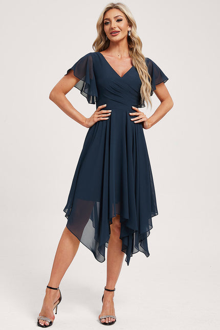 Robe Cérémonie Fluide Marine Élégante - gallery 2