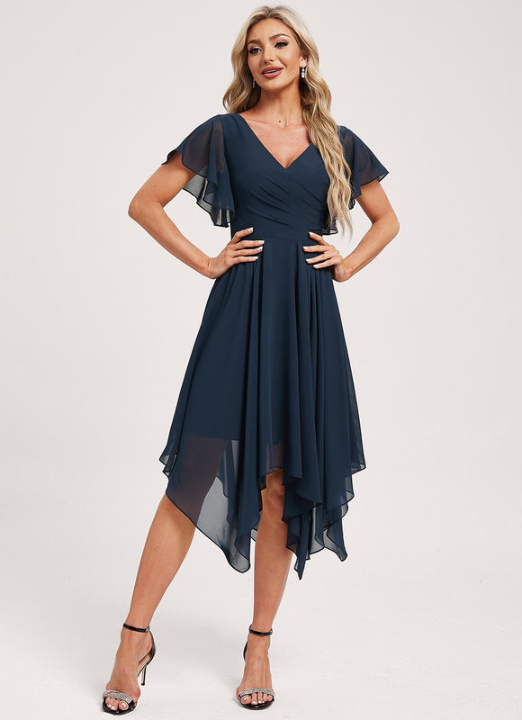 Robe Cérémonie Fluide Marine Élégante - gallery 2