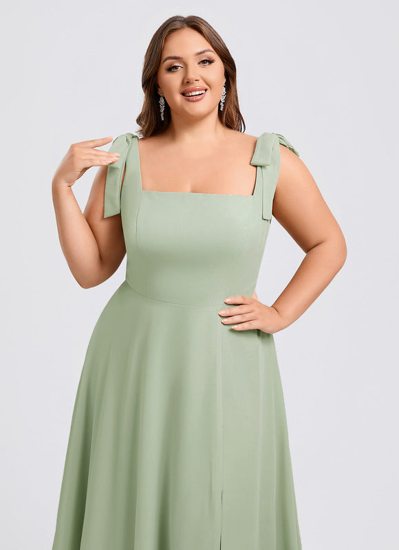 Robe Cérémonie Mousseline Verte - gallery 8