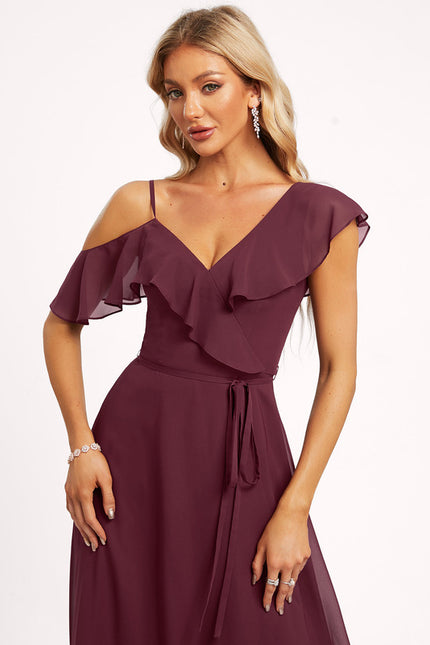 Robe Cérémonie Bourgogne À Volants - gallery 3