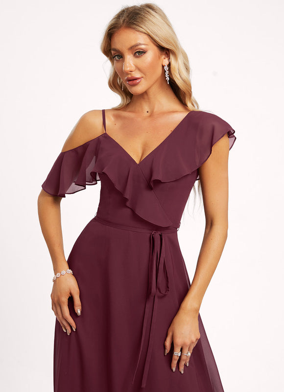 Robe Cérémonie Bourgogne À Volants - gallery 3
