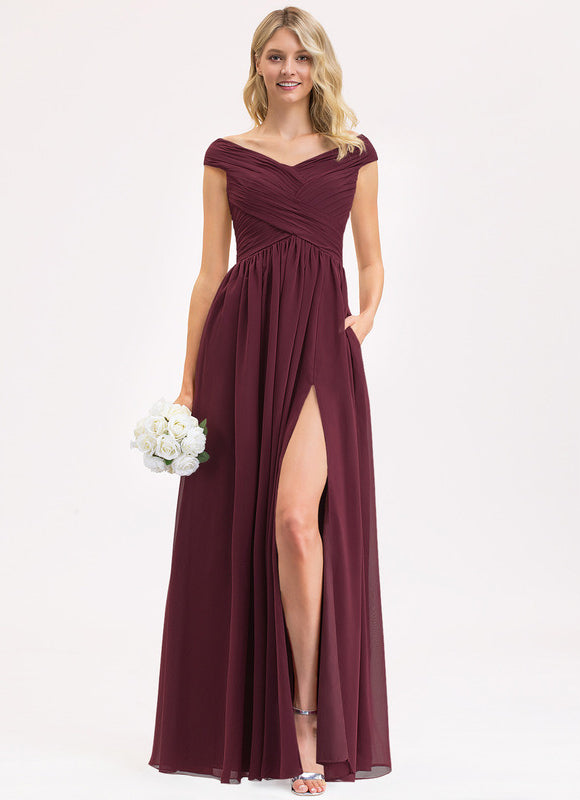 Robe Cérémonie Élégante À Décolleté