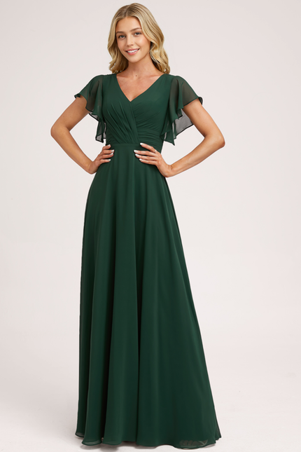 Robe Cérémonie Longue Volants Rose - gallery 1