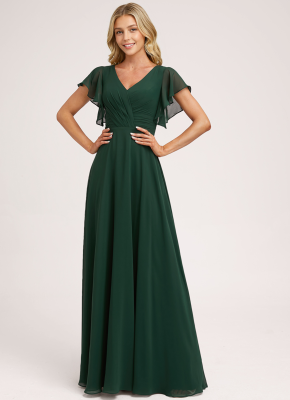 Robe Cérémonie Longue Volants Rose - gallery 1