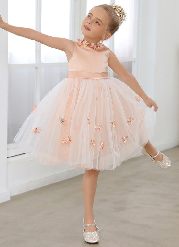 Robe Cérémonie Satinée Florale - gallery 2