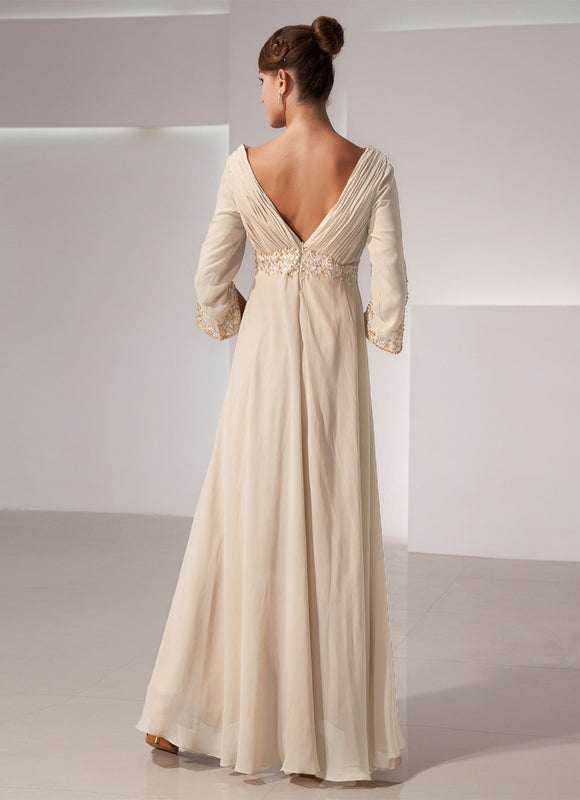 Robe Cérémonie Luxe Plissé Perlé - gallery 3
