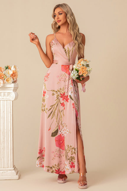 Robe Cérémonie Longue Florale Satinée - gallery 3