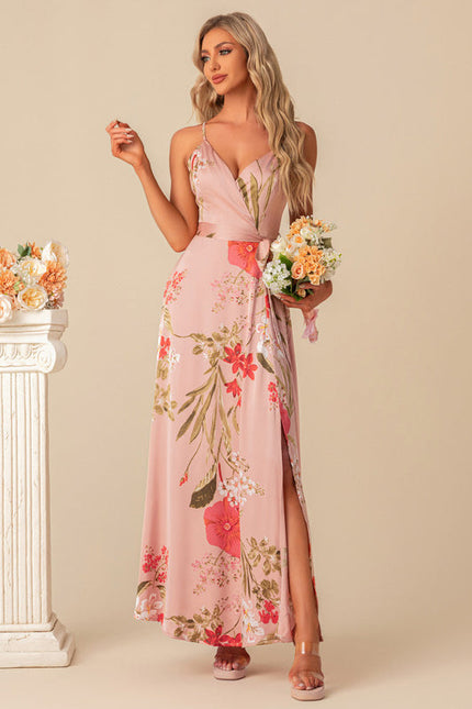 Robe Cérémonie Longue Florale Satinée - gallery 3