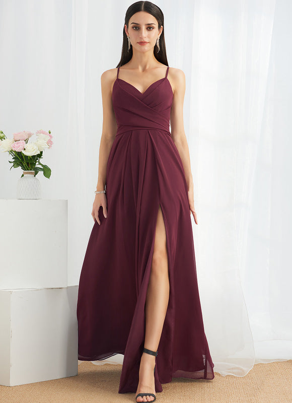 Robe Cérémonie Longue Volants Rose - gallery 2