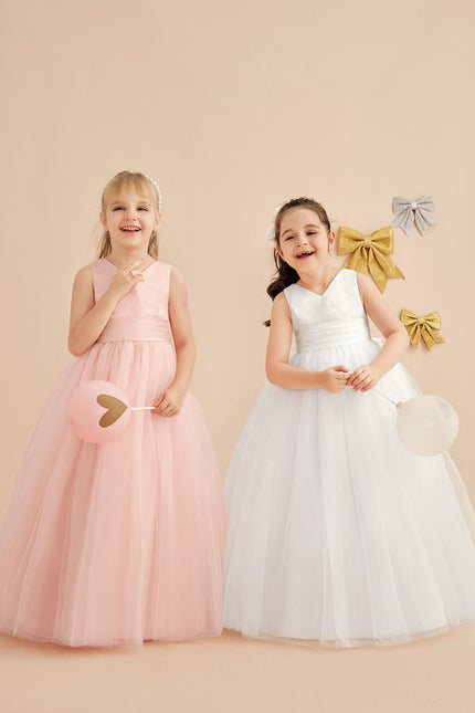 Robe Cérémonie Enfant Rose Douce - gallery 4