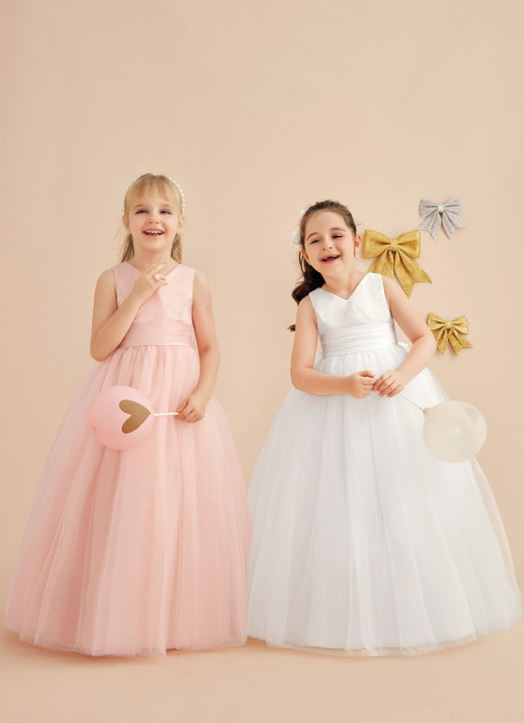 Robe Cérémonie Enfant Rose Douce - gallery 4